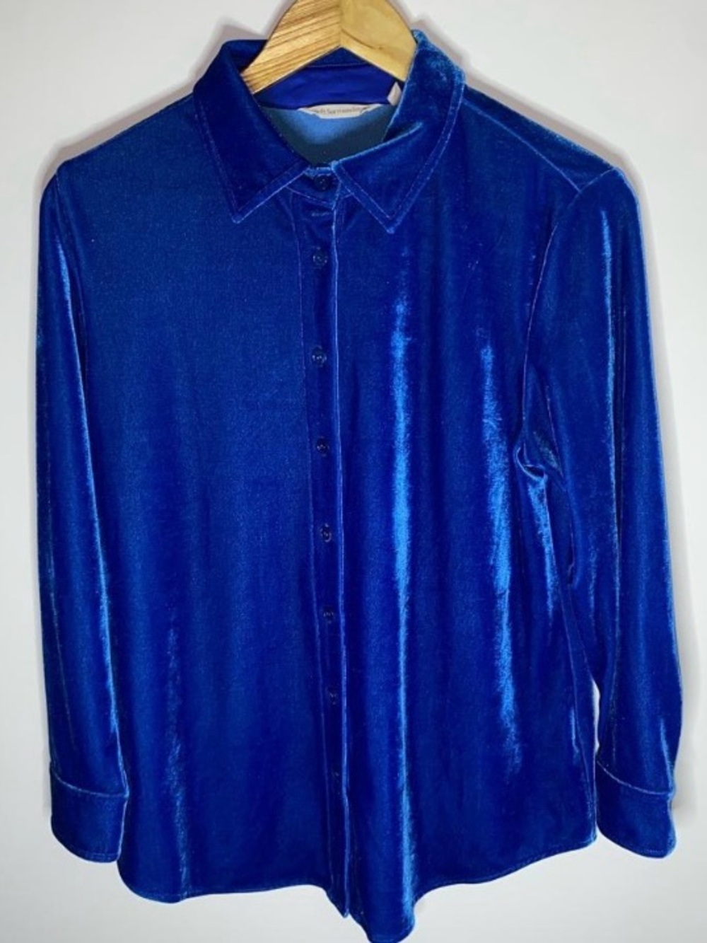 Soft Surroundings Royal Blue Button Down Size SP